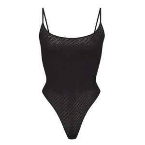 SKIMS logo mesh bodysuit
